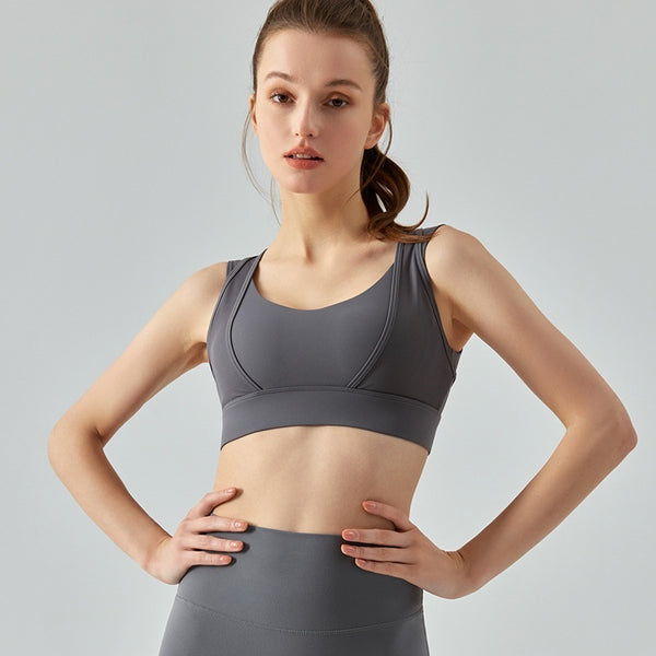 Sculpt one-piece run bra