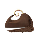 Bolso Ante con Flecos Vintage