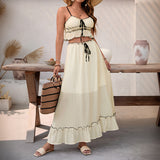 Conjunto vacaciones lazo falda playa