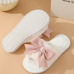 Cozy bow slippers
