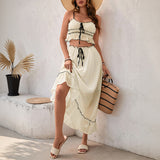 Conjunto vacaciones lazo falda playa