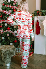 Pijama Navidad Estampado Blanco