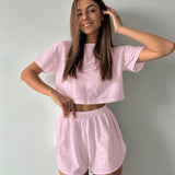 Pijama shorts manga corta holgado