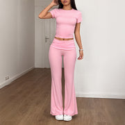 Conjunto Manga Corta Pantalón Ancho