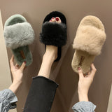 Cozy fluffy slippers