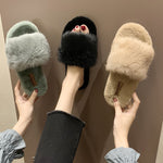 Cozy fluffy slippers