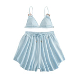 Bikini Push Up Deportivo Azul Cielo