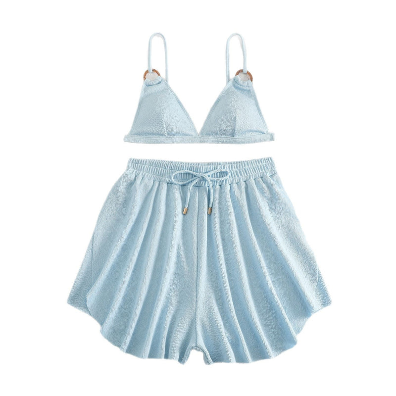 Bikini Push Up Deportivo Azul Cielo