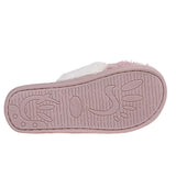 Flat cross furry slippers