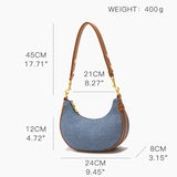 Bolso Media Luna Denim
