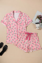 Pijama Cuello Camisero Navidad y Shorts