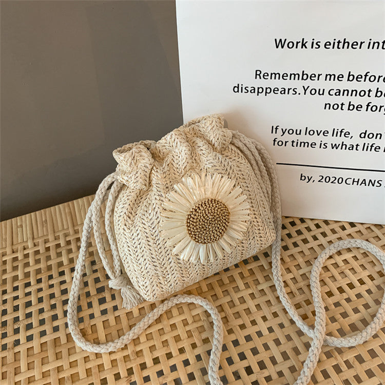 Bolso Cubo Paja Trenzada