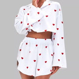 Conjunto estampado blanco shorts split