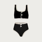 Contrast bikini set