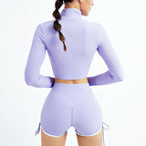 Conjunto Yoga Acanalado con Cremallera