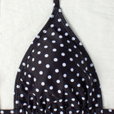 Vintage polka dot skirt bikini