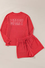 Pijama Navidad Cuello Redondo y Shorts