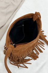 Bolso Bandolera Ante con Flecos