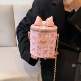 Bolso Cilíndrico Mini a Rayas