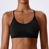 Knit cross sculpt bra