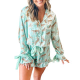 Leopard satin pyjama set