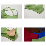 Knit cross sculpt bra