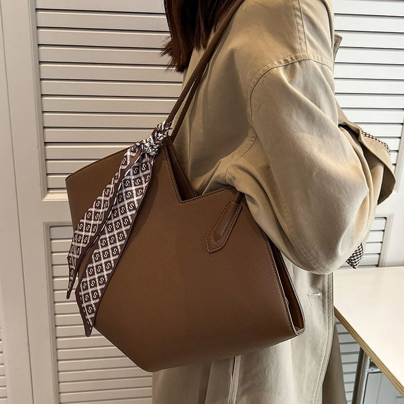 Bolso Tote Gran Capacidad con Pañuelo