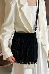 Bolso Bandolera Ante con Flecos