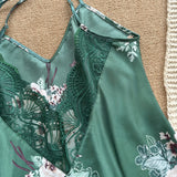 Conjunto loungewear seda cuatro piezas
