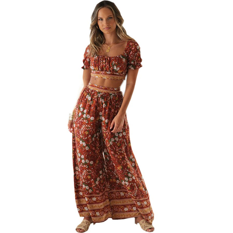 Conjunto Vacacional Estampado Bohemio