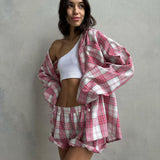 Pijama cuadros clásico algodón