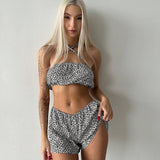 Conjunto leopardo sleepwear tres piezas