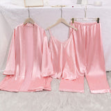 Conjunto bata larga tres piezas
