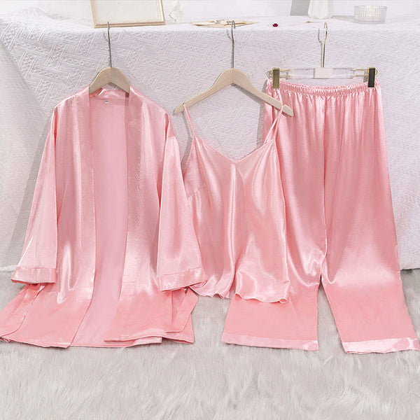 Conjunto bata larga tres piezas