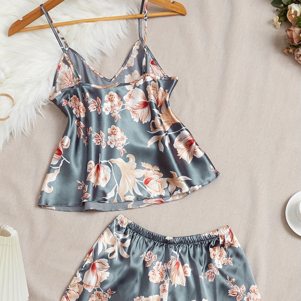 Pijama Floral Sin Tirantes