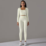 Jacquard knit yoga set