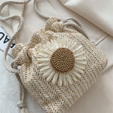 Bolso Cubo Paja Trenzada