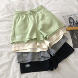 Shorts Deportivos Wide Leg Cintura Alta