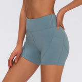 Shorts Deportivos Cintura Alta Algodón