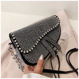 Bolso Saddle Cristales con Cadena