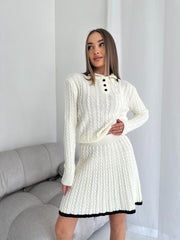 Conjunto Botones Falda de Punto