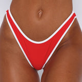 High waist solid bikini