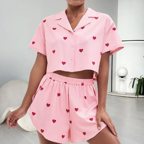 Pijama Camisola Estampado Corazones