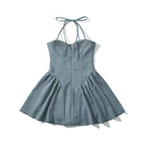 Vestido Strapless Rayas Elegante