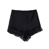 Conjunto Camisola y Shorts Encaje Negro