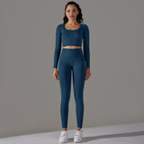Jacquard knit yoga set