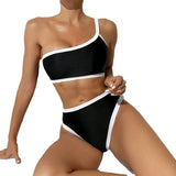 Bikini Un Hombro Bicolor