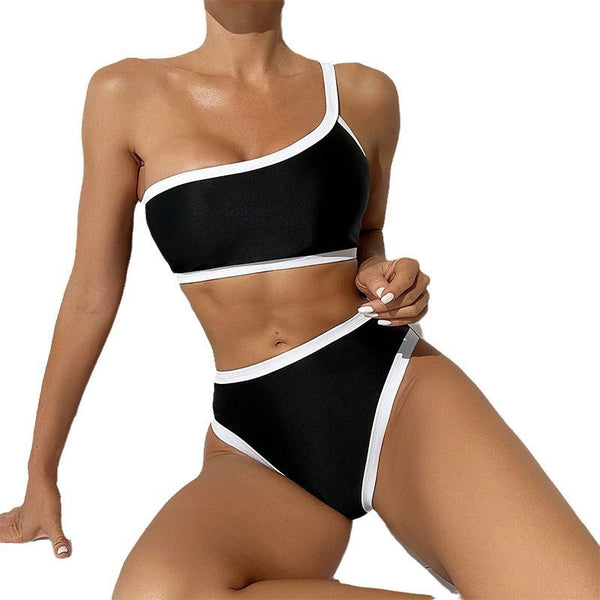 Bikini Un Hombro Bicolor