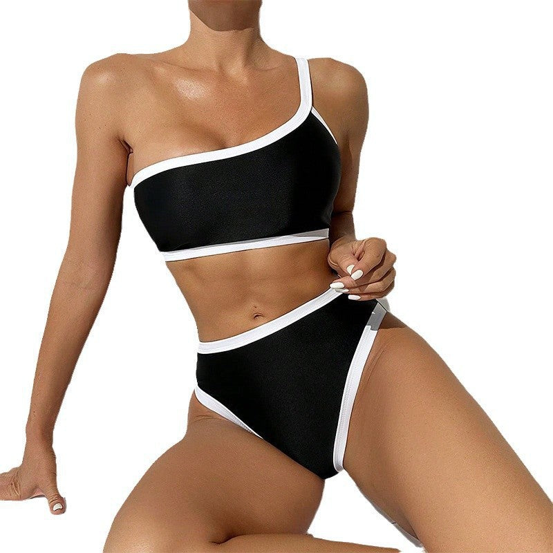 Bikini Un Hombro Bicolor