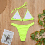 Neon triangle bikini